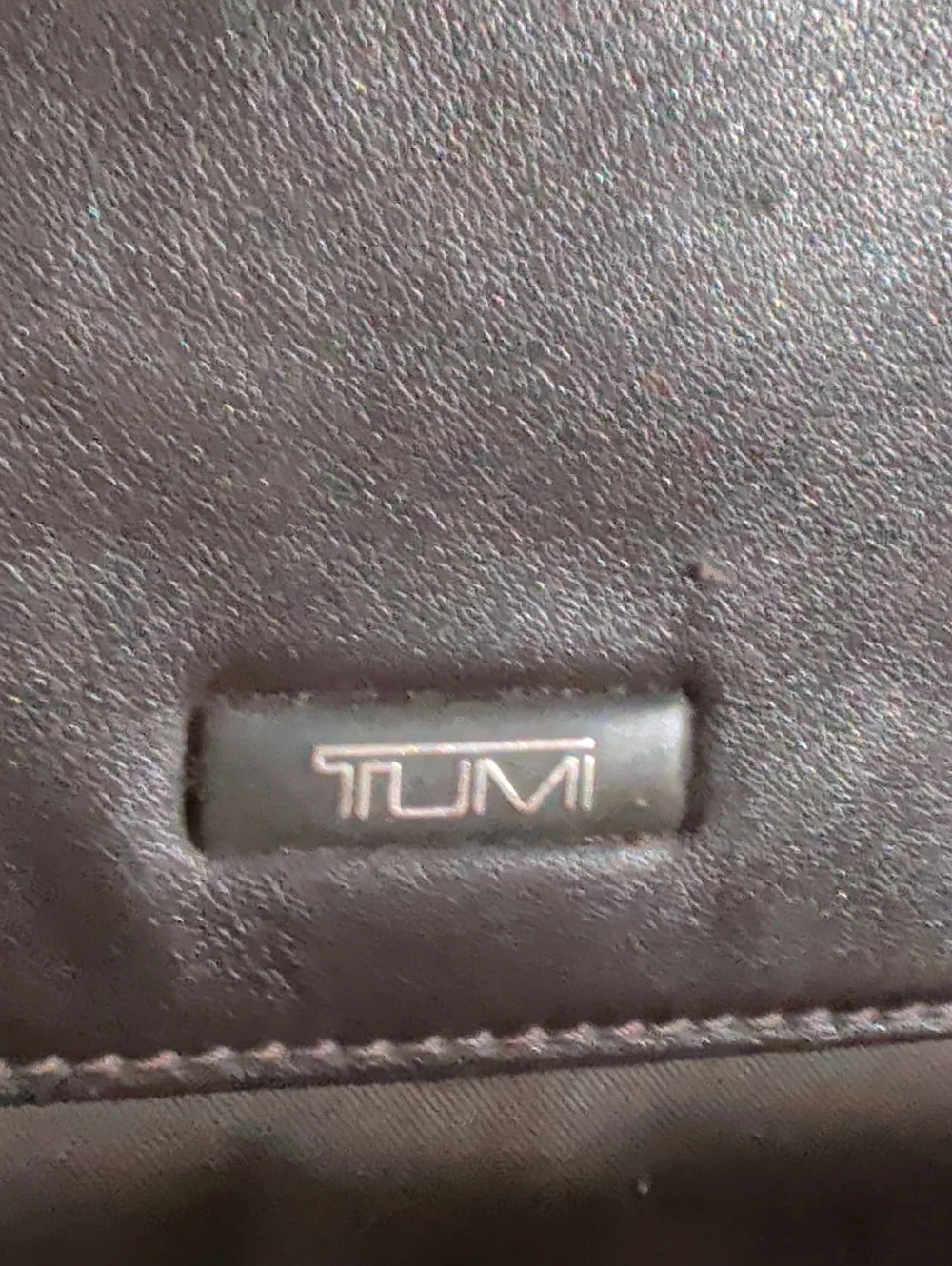 Tumi Dark Brown Leather Messenger Bag with Shoulder Strap